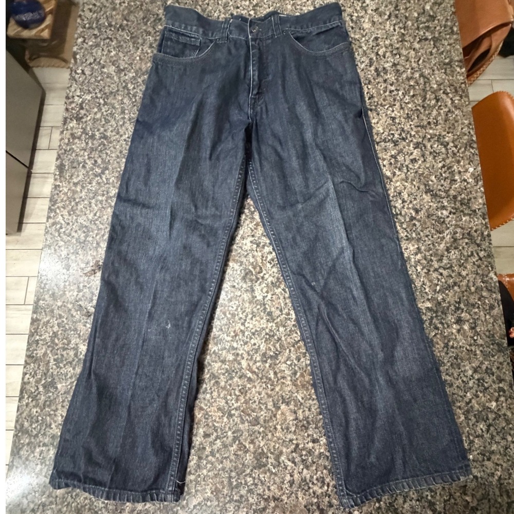 Rocawear Original Fit Dark Wash Denim Jeans Y2K Streetwear 33x28
